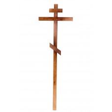 Крест из сосны, покрытый морилкой