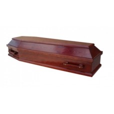 Гроб деревянный из массива сосны (036 без резьбы с деревянными ручками)